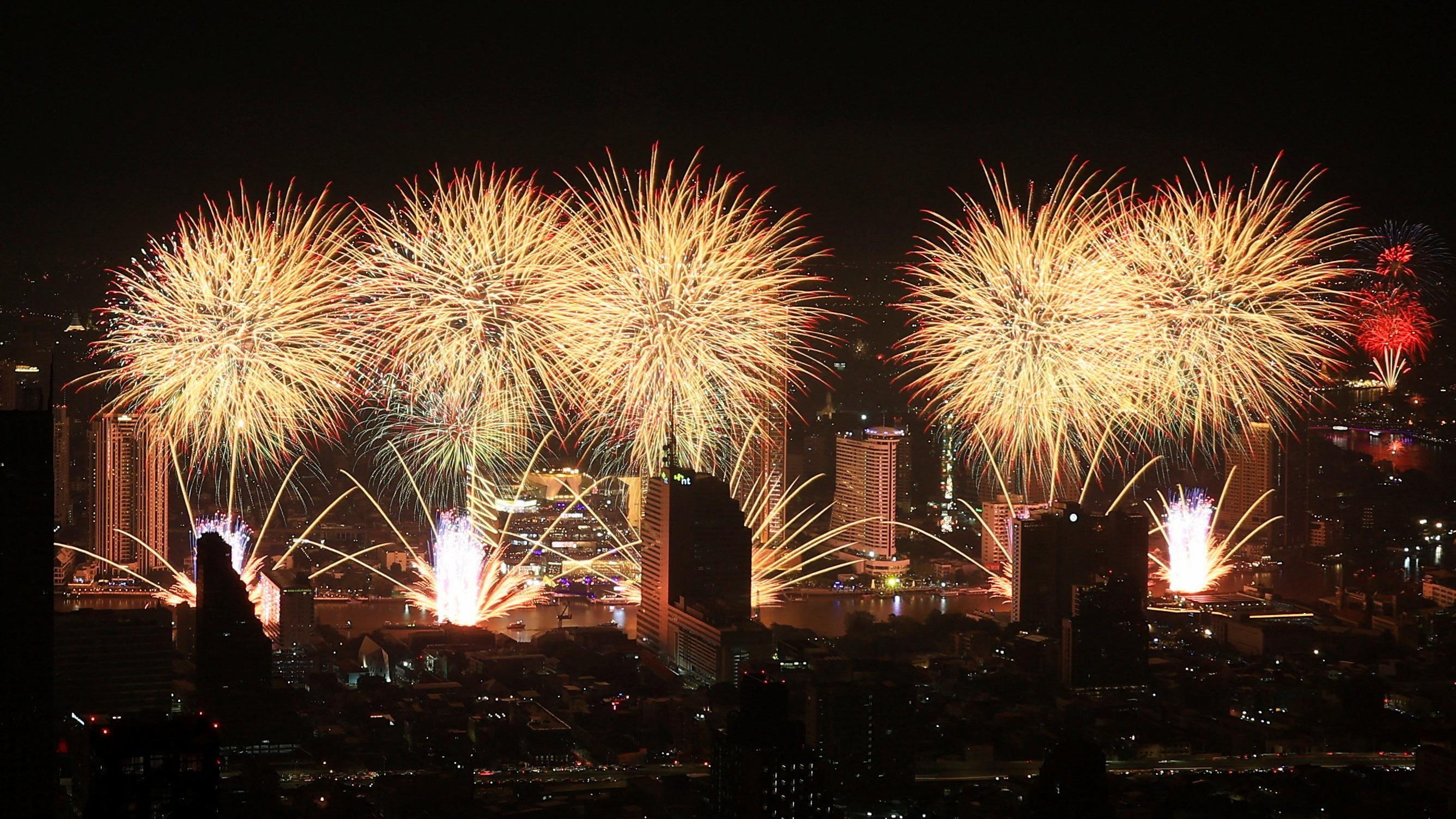 China, Thailand and the Philippines ring in new year with a blaze of colour