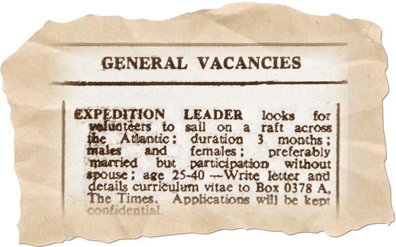 anúncio publicado no jornal The Times em 6/4/1973