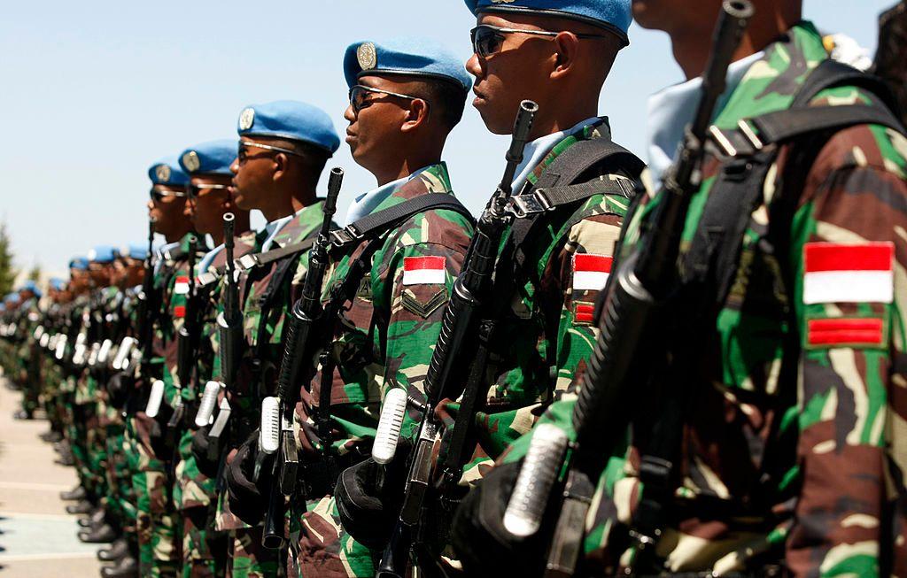 Para prajurit UNIFIL Indonesia di Lebanon. 