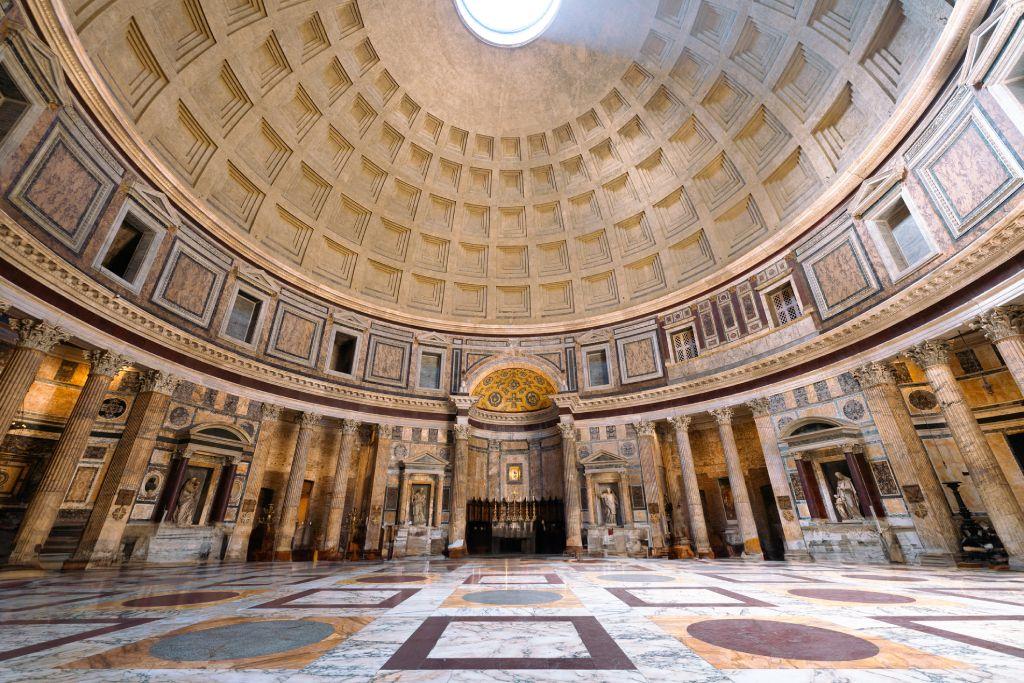 Imágen del interior del Panteón de Roma
