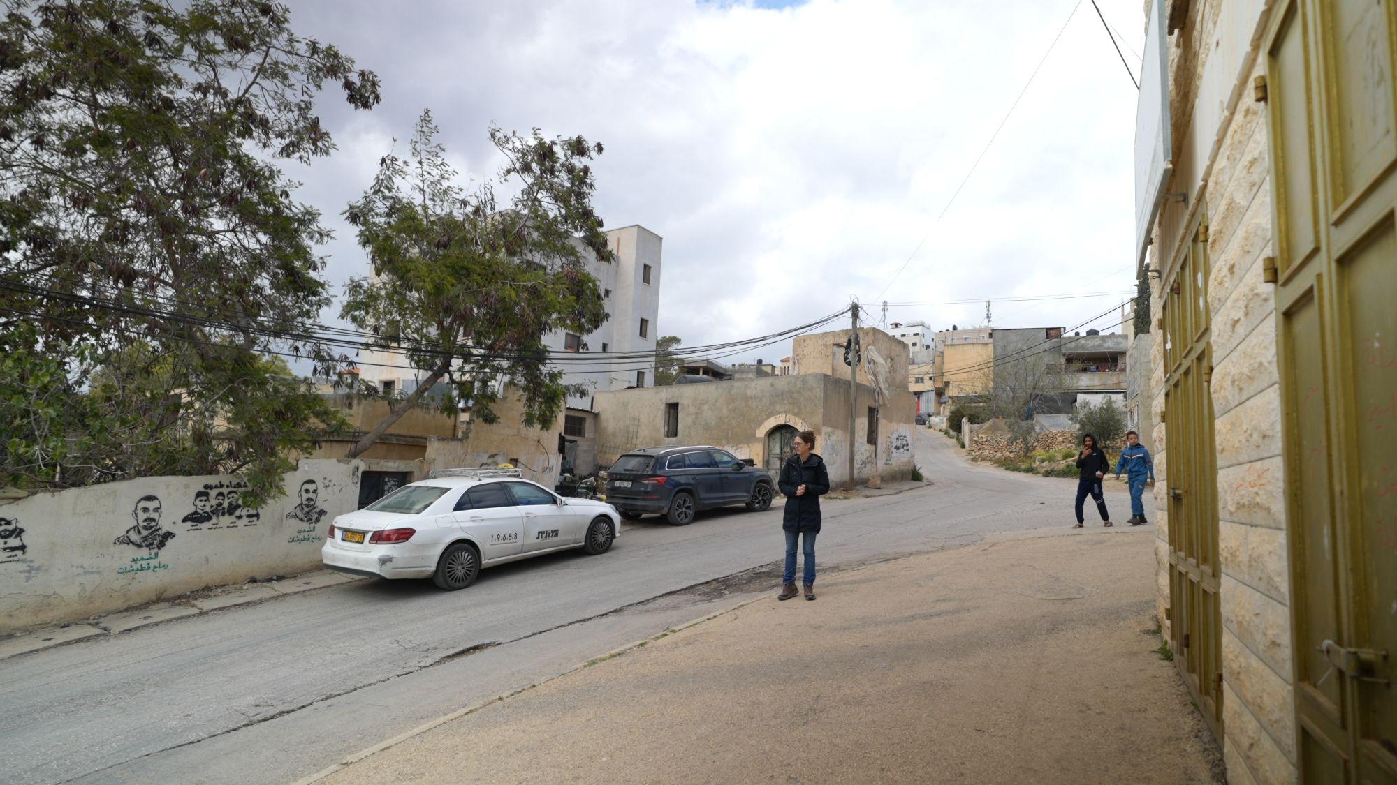 Uma rua em Tammun, na Cisjord&acirc;nia ocupada por Israel