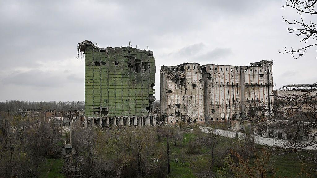 Edificios dañados por ataque ruso