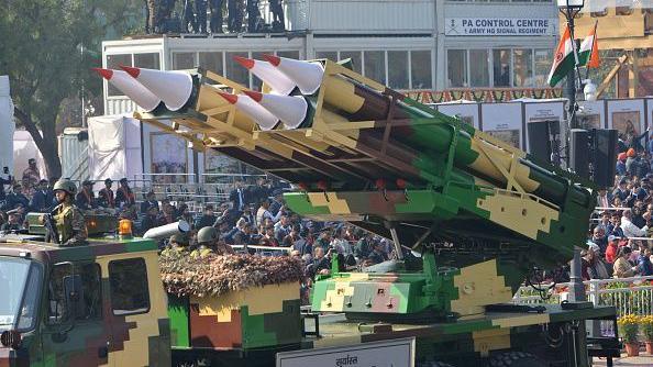 Indian army Akash and medium range surface to air missiles