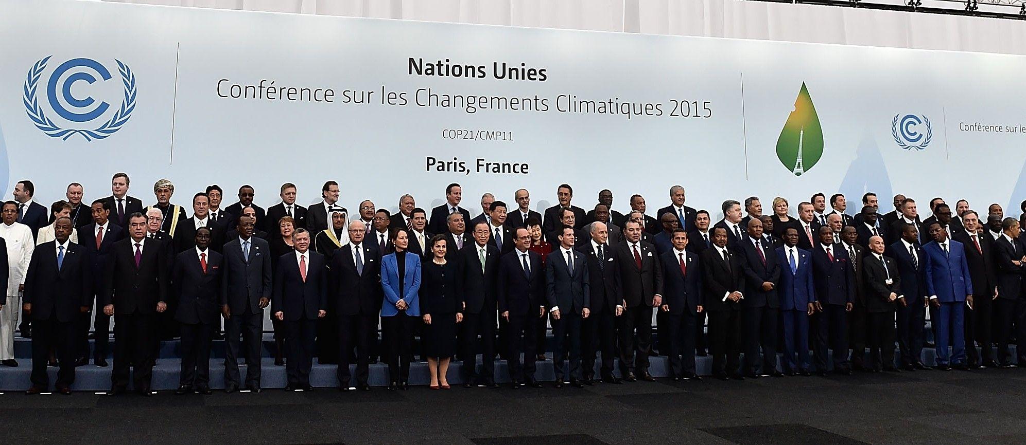 巴黎COP21上世界各國領袖拍攝「全家福」