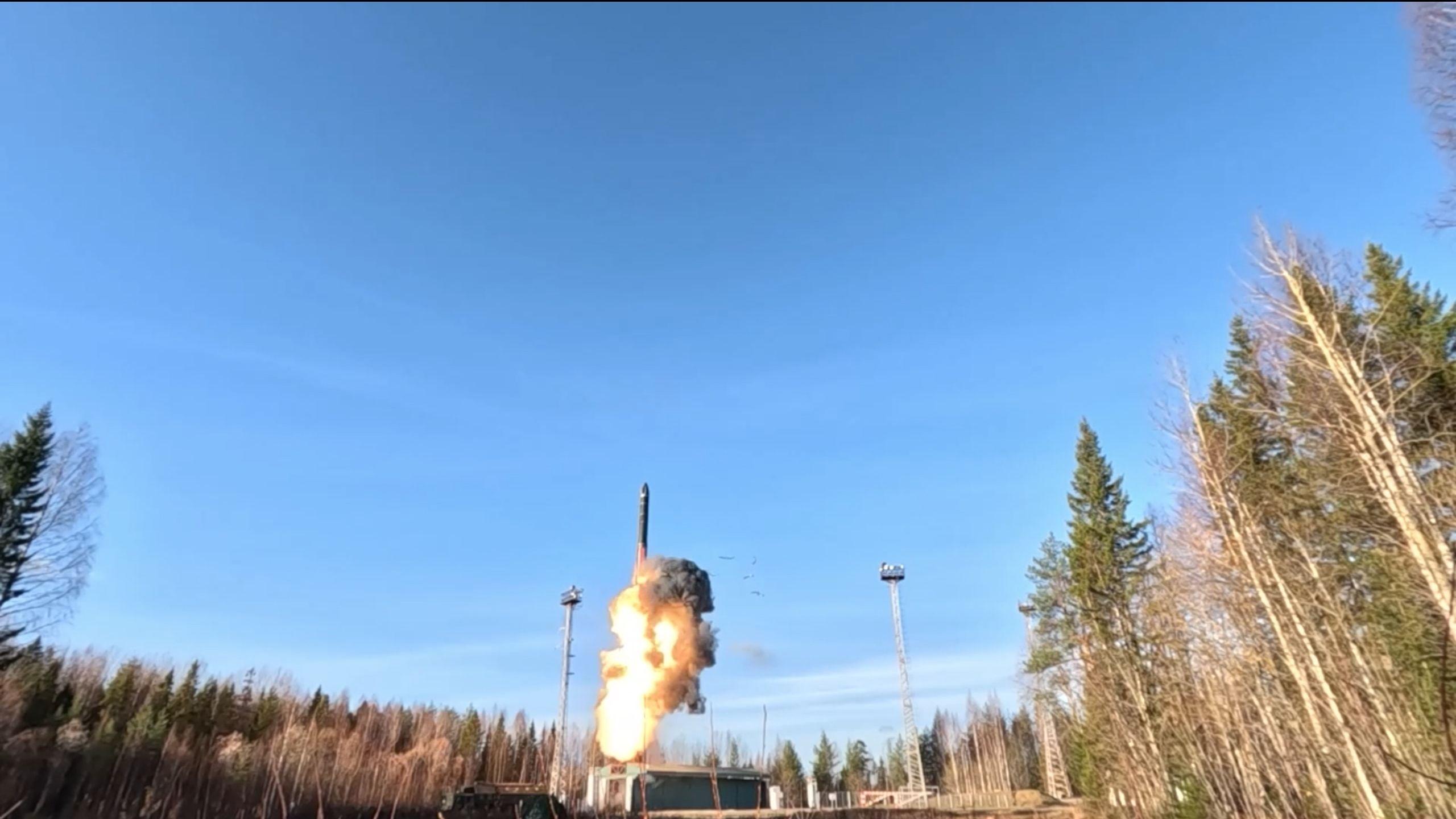 جانب من إجراء روسيا تجارب لأسلحة في 22 أكتوبر/ تشرين الأول 2025