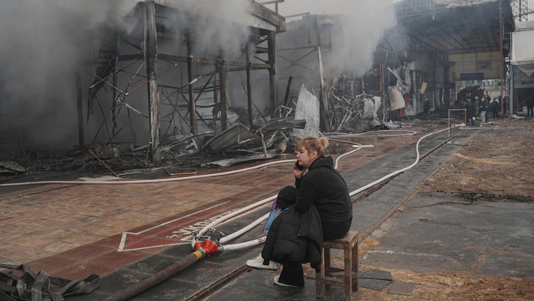 Russian drones hit Kharkiv after Ukrainian attacks temporarily close Moscow airports