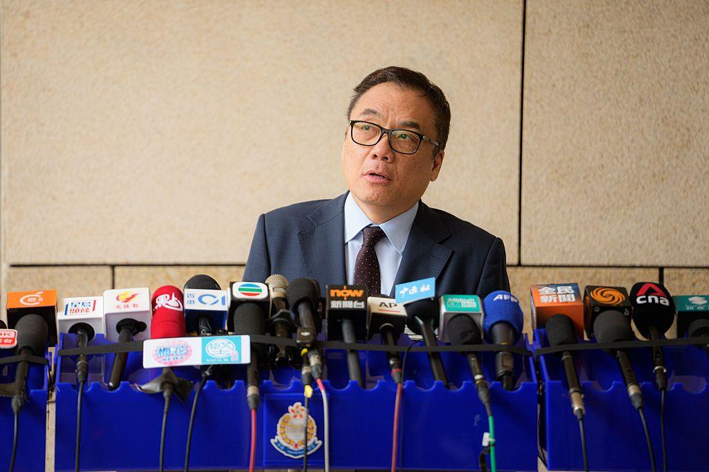 2026年2月9日星期一，香港警方國家安全處總警司李桂華在判刑後見記者。
