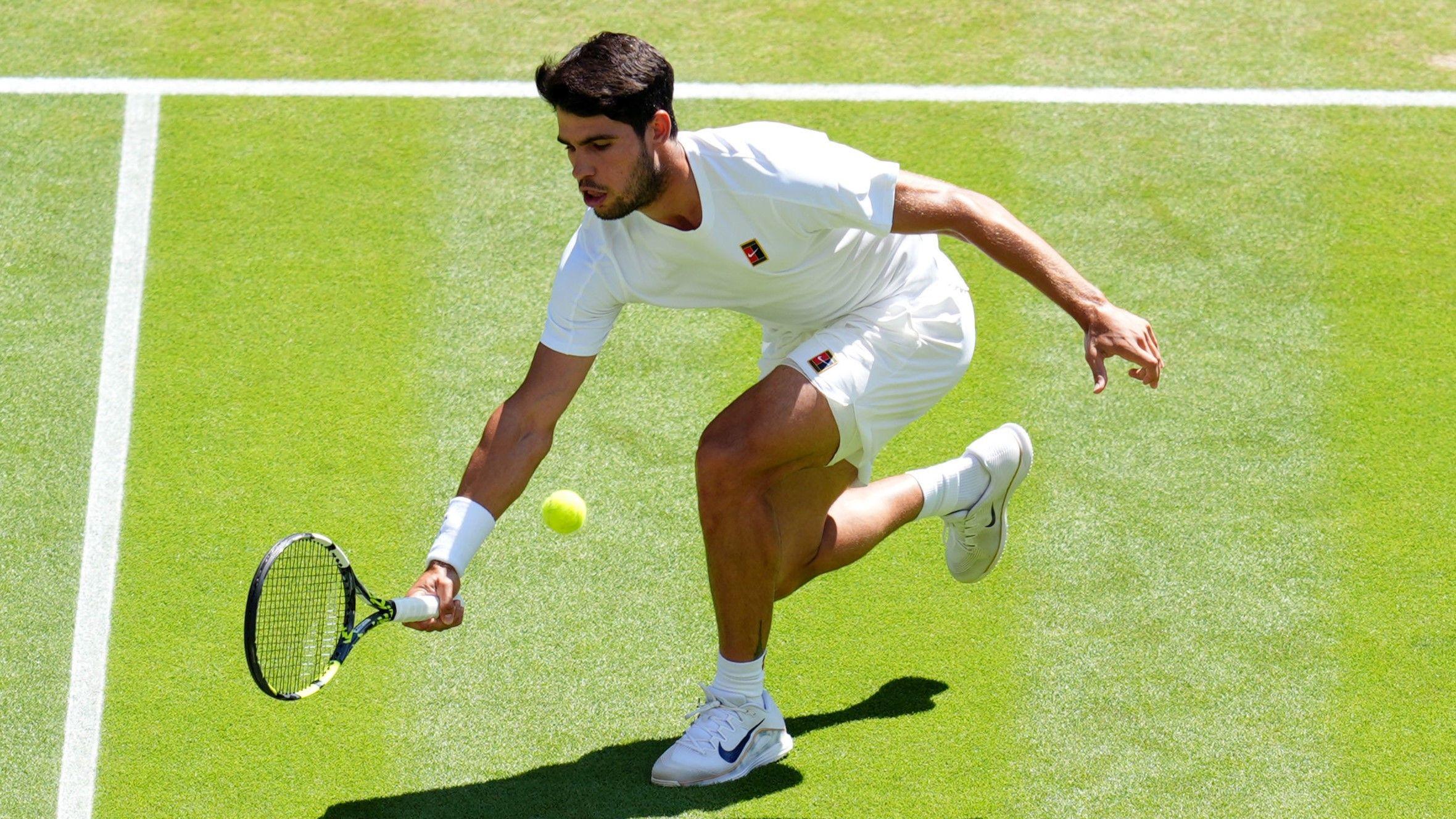 Wimbledon: Alcaraz serving for first set against Fritz - watch, listen & follow