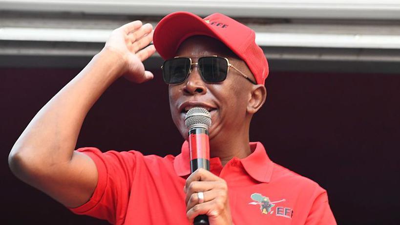 South Africas firebrand politician banned from entering UK