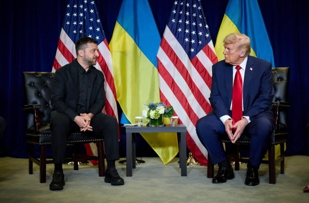 Volodymir Zelensky y Donald Trump en un encuentro en la sede de la ONU