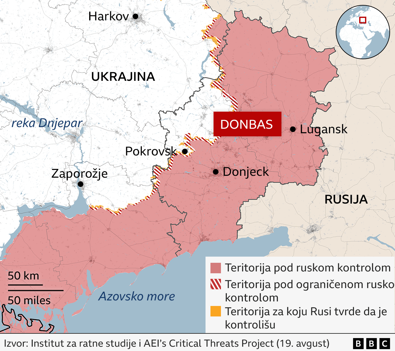mapa ukrajine cela