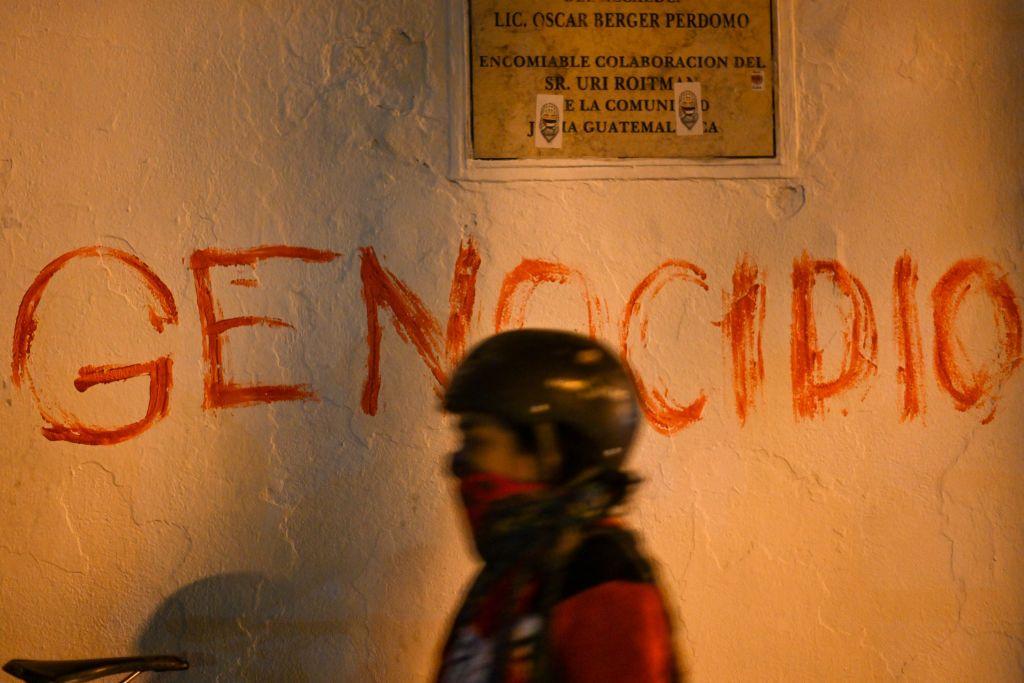 Pintada de Genocidio en Guatemala