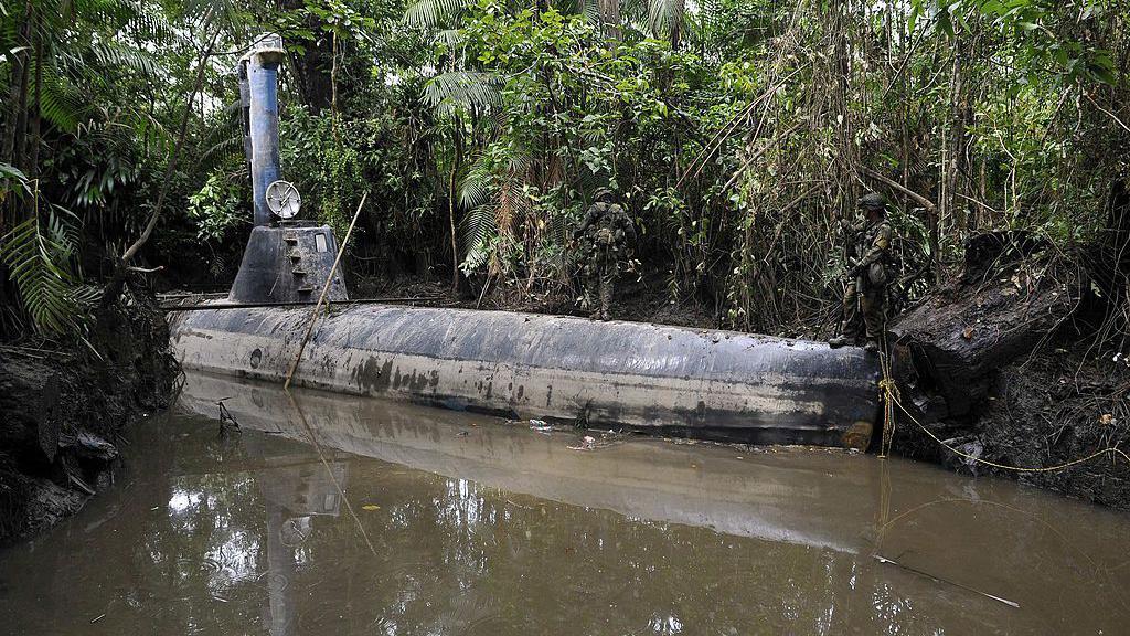غواصة عثرت عليها السلطات الكولومبية في 2011 تستطيع نقل 8 طن من الكوكايين