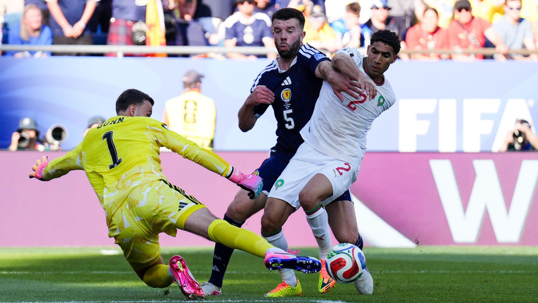 Morocco lead shaky Scotland thanks to 71st-second opener