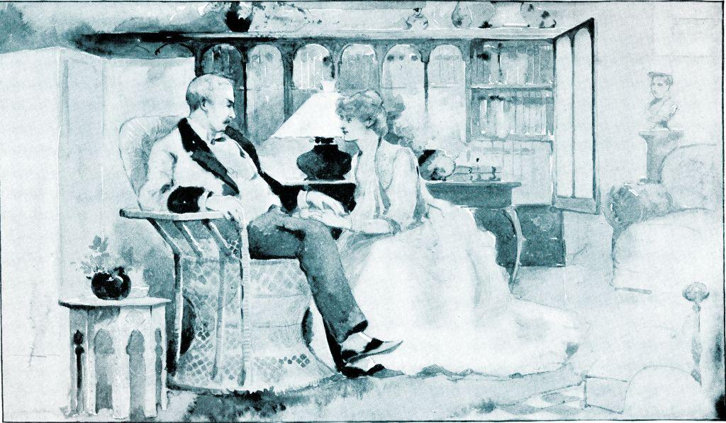 Ilustración de pareja del siglo XIX
