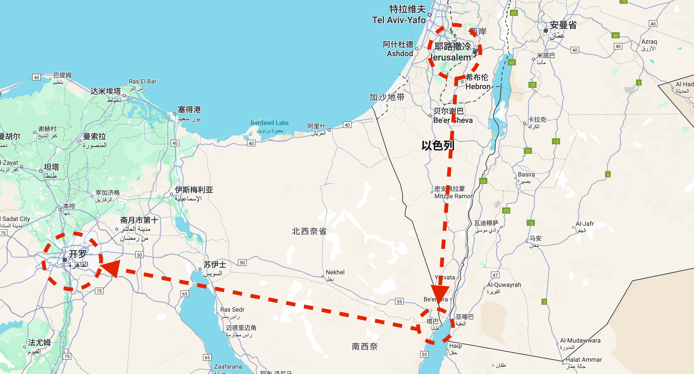 撤離路線示意圖