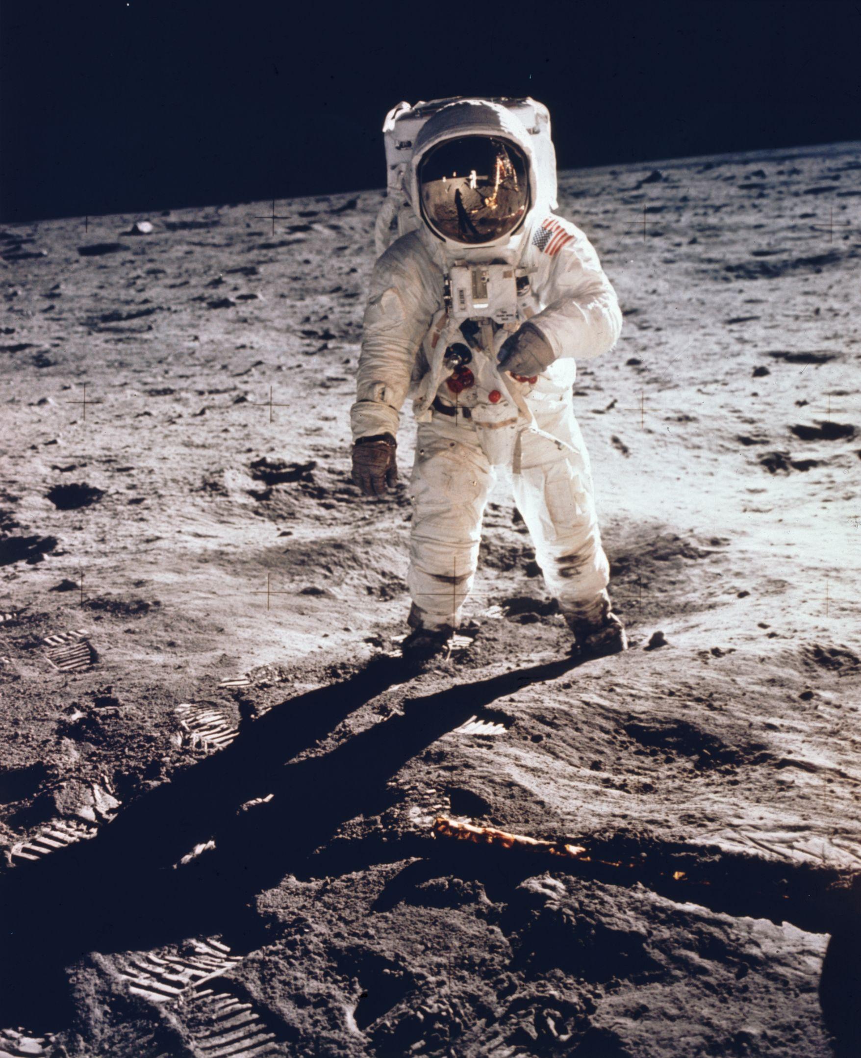 Edwin 'Buzz' Aldrin en la luna el 20 de julio de 1969.