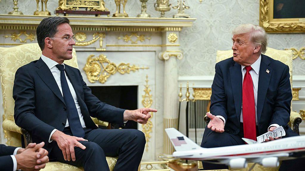 Mark Rutte y Donald Trump