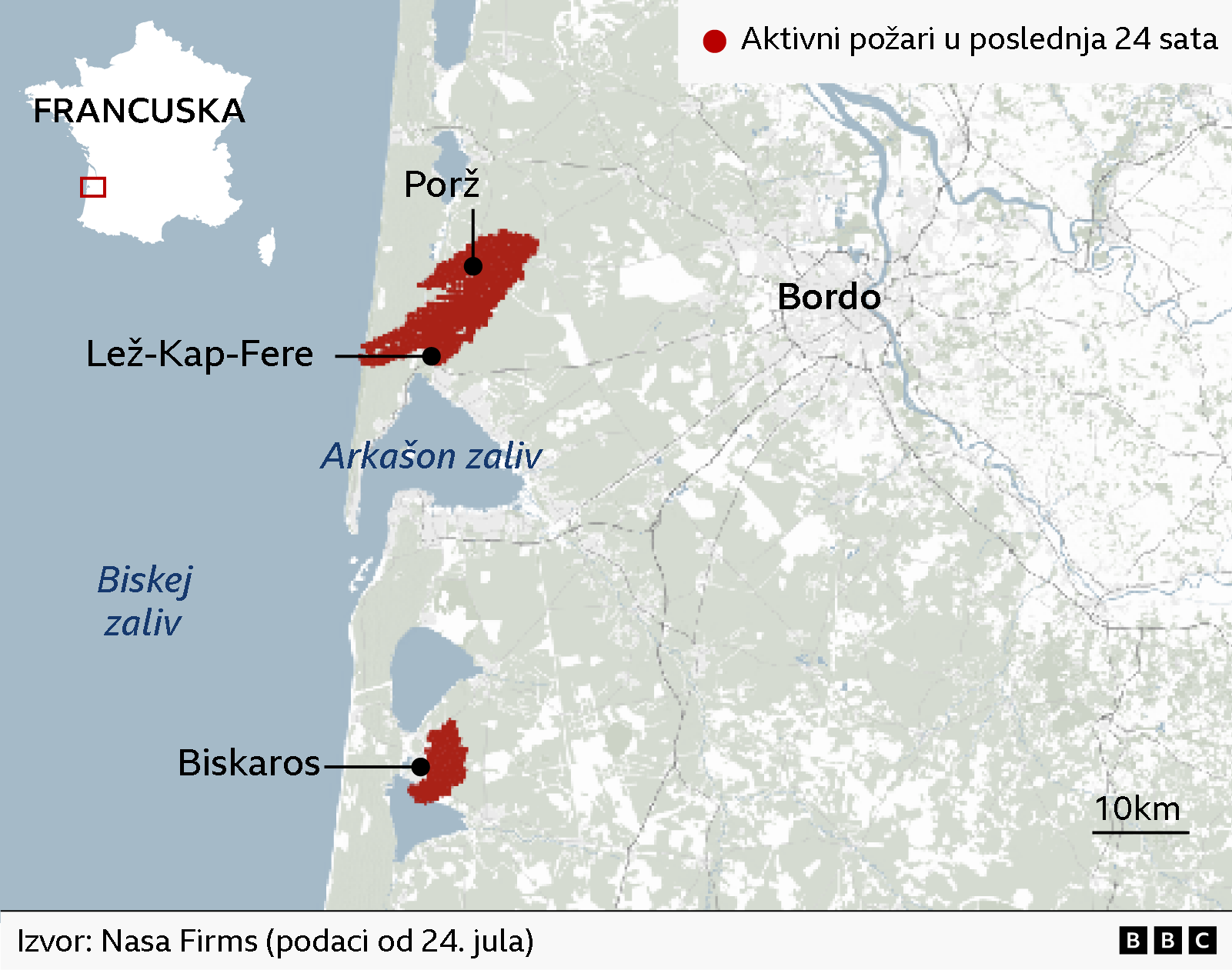 Hiljade ljudi evakuisane iz Francuske i blizu Madrida zbog širenja požara 3 požari u francuskoj