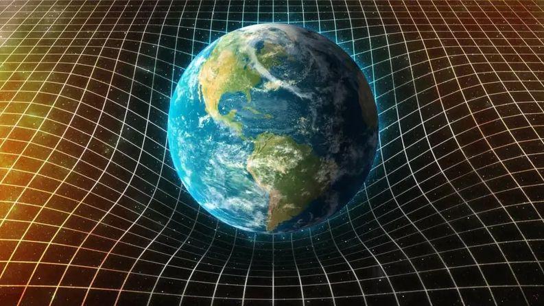 Imagen de la Tierra en el espacio-tiempo