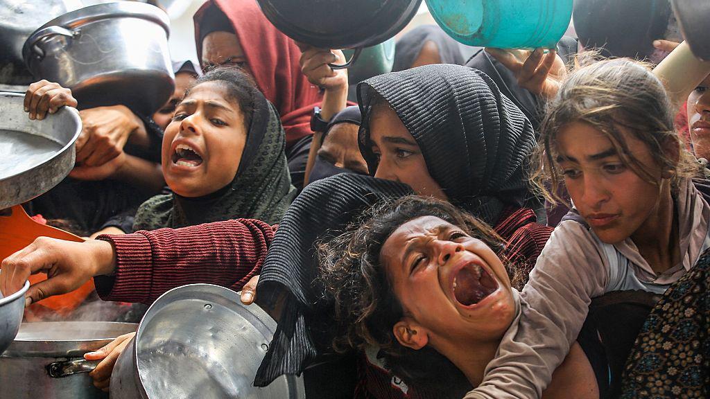 Hambre en Gaza ante el bloqueo de Israel.