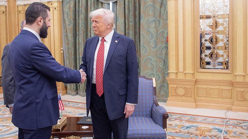 Trump meets interim Syrian president as Damascus celebrates lifting of sanctions