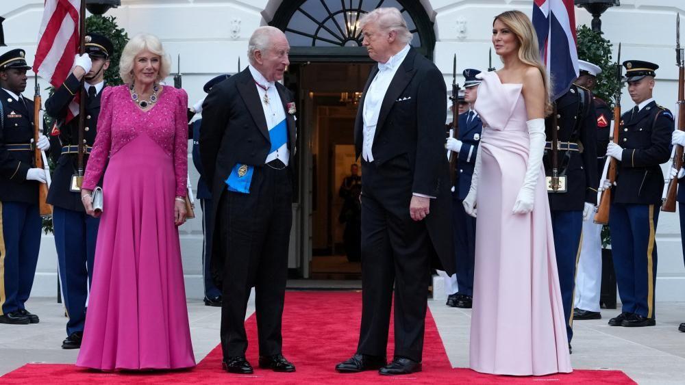 King and Queen arrive for White House state dinner after address to US Congress