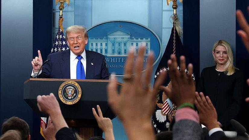 Trump denies he wrote lewd birthday note for Epstein as he asks for release of court papers