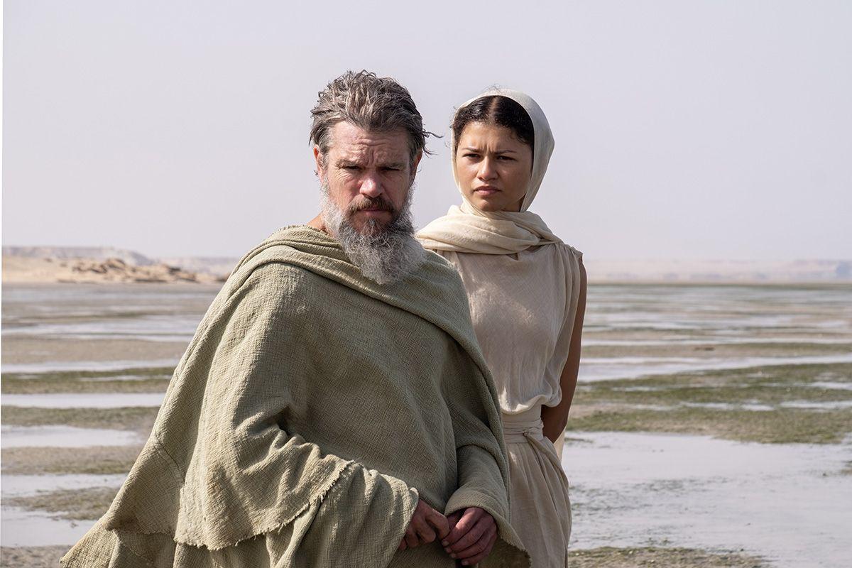 Atores Matt Damon e Zendaya interpretam Ulisses e Atena no filme