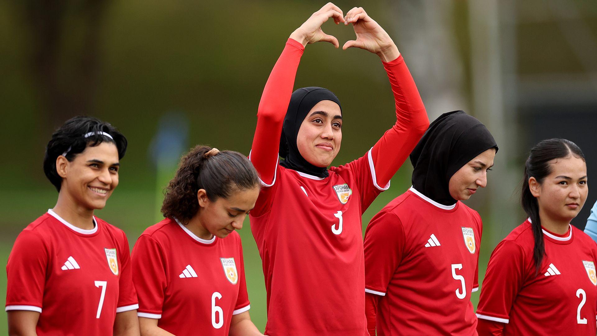 Banned from football at home, Afghan womens team reunite 8,000 miles away