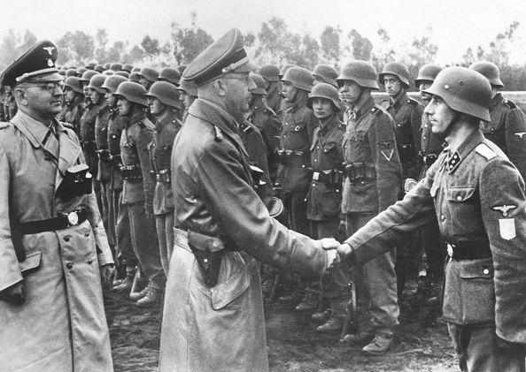 Heinrich Himmler with troops