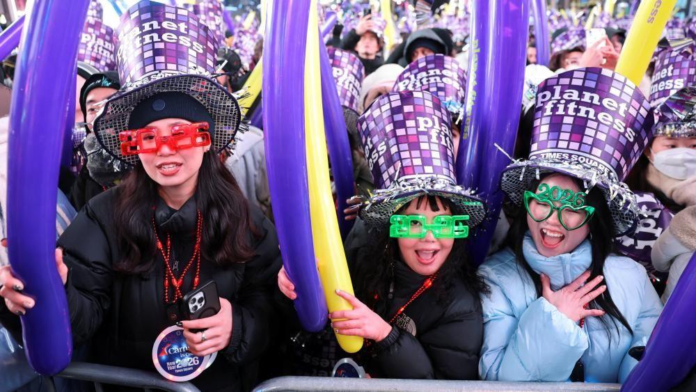 Crowds gather in New York as world ushers in 2026 with dazzling firework displays