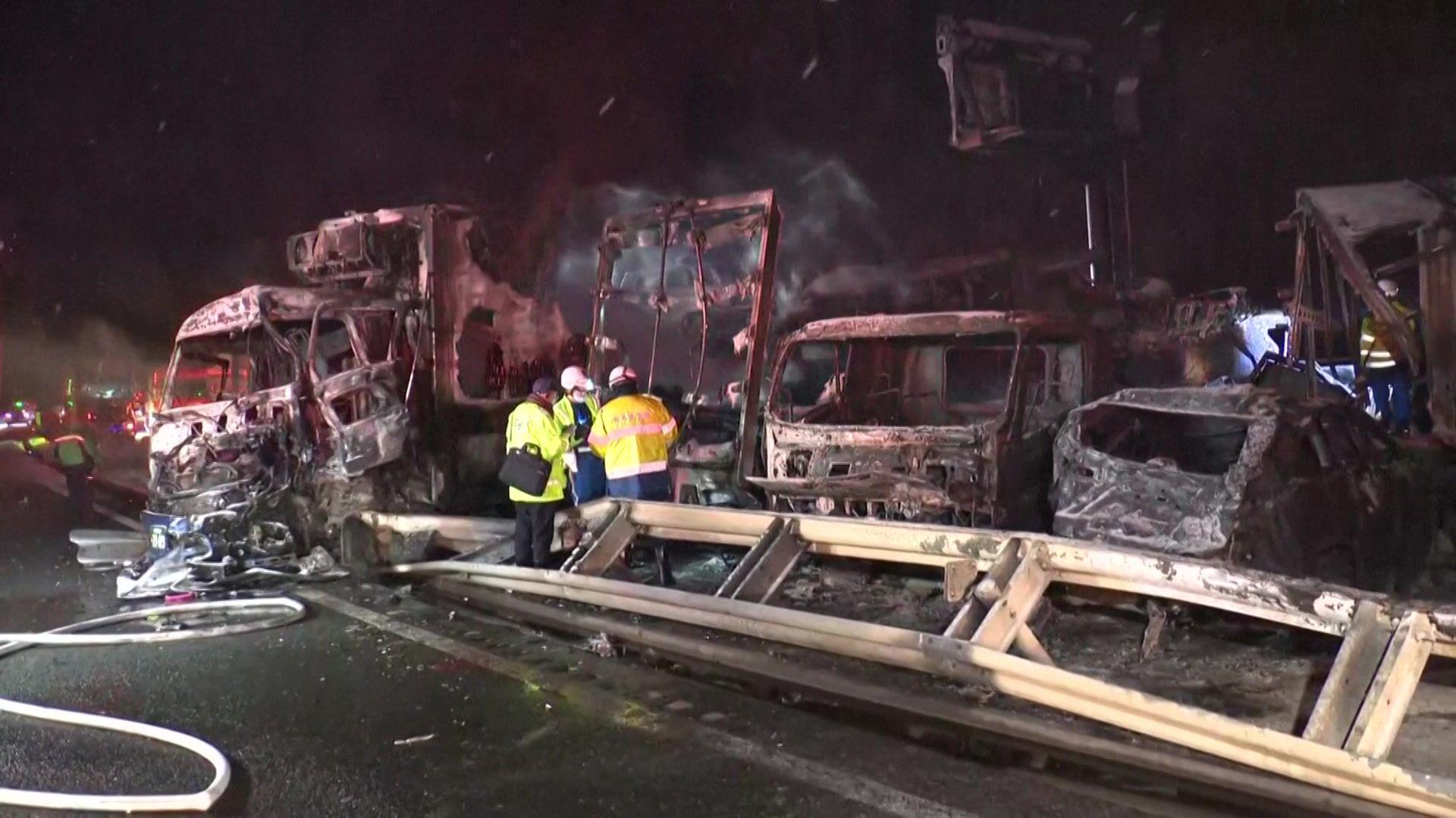 Two dead in 50-vehicle pile up on Japan highway