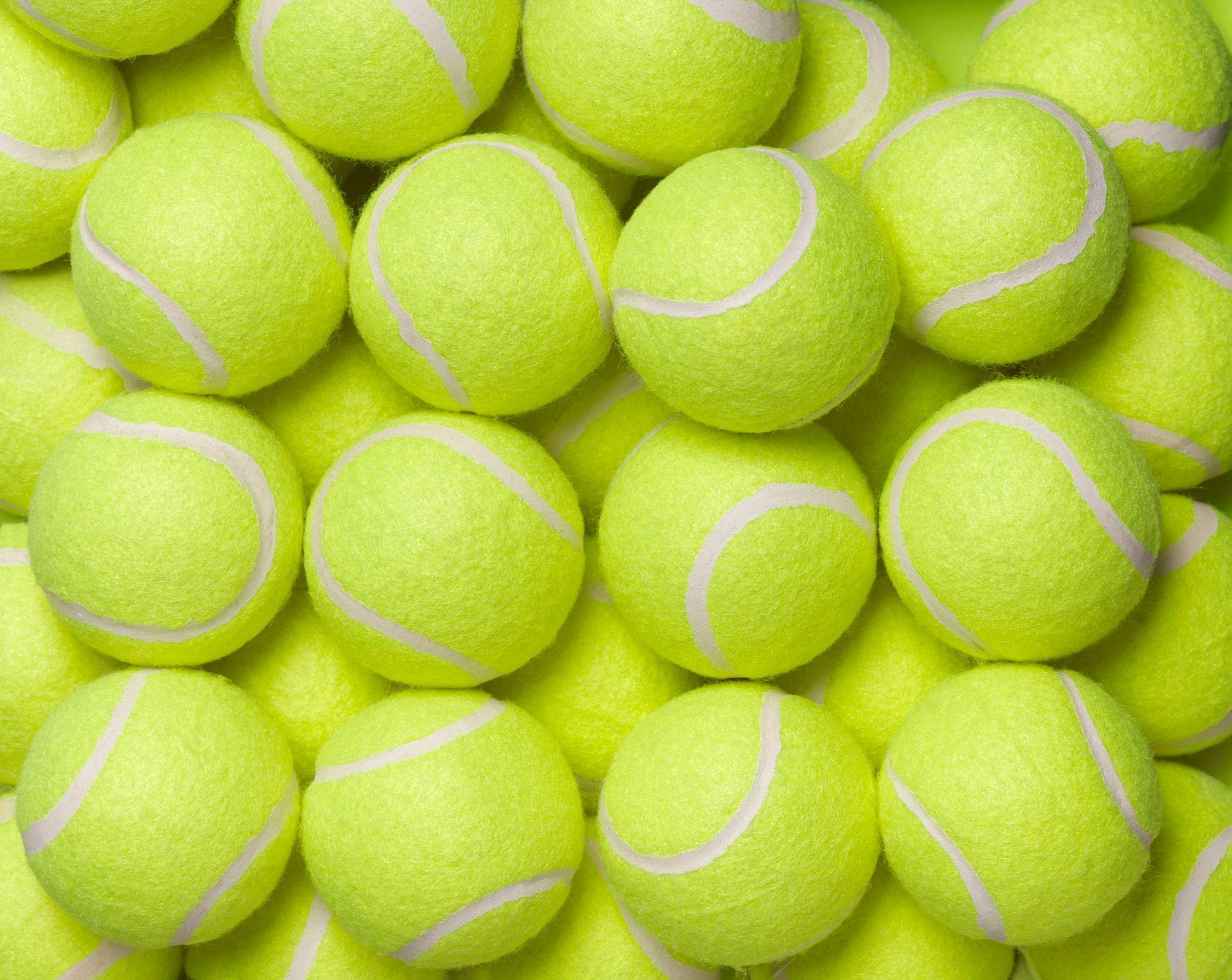 Foto de un grupo de pelotas de tenis