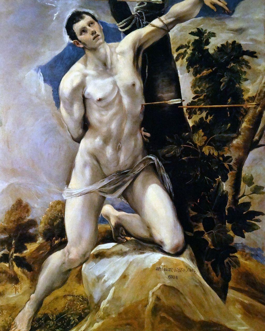 Pintura O Mart&iacute;rio de S&atilde;o Sebasti&atilde;o, de El Greco 
