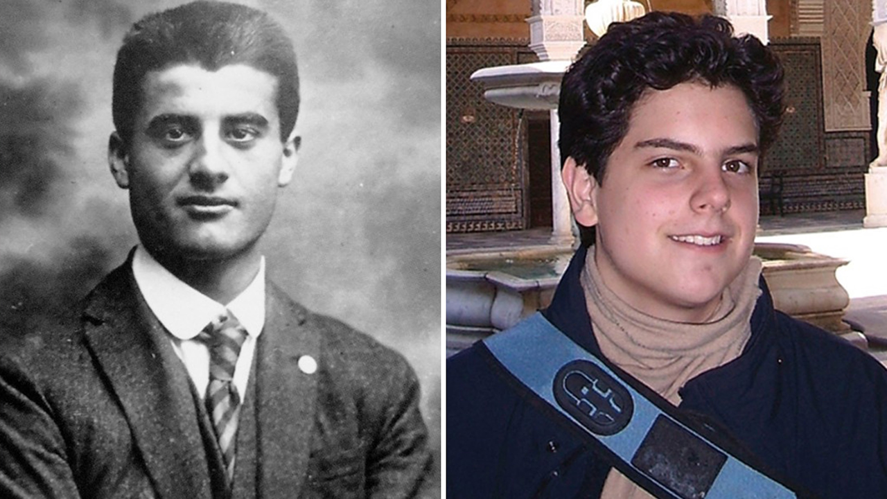 Montagem de fotos mostra Pier Giorgio Frassati, à esquerda, e Carlo Acutis, à direita