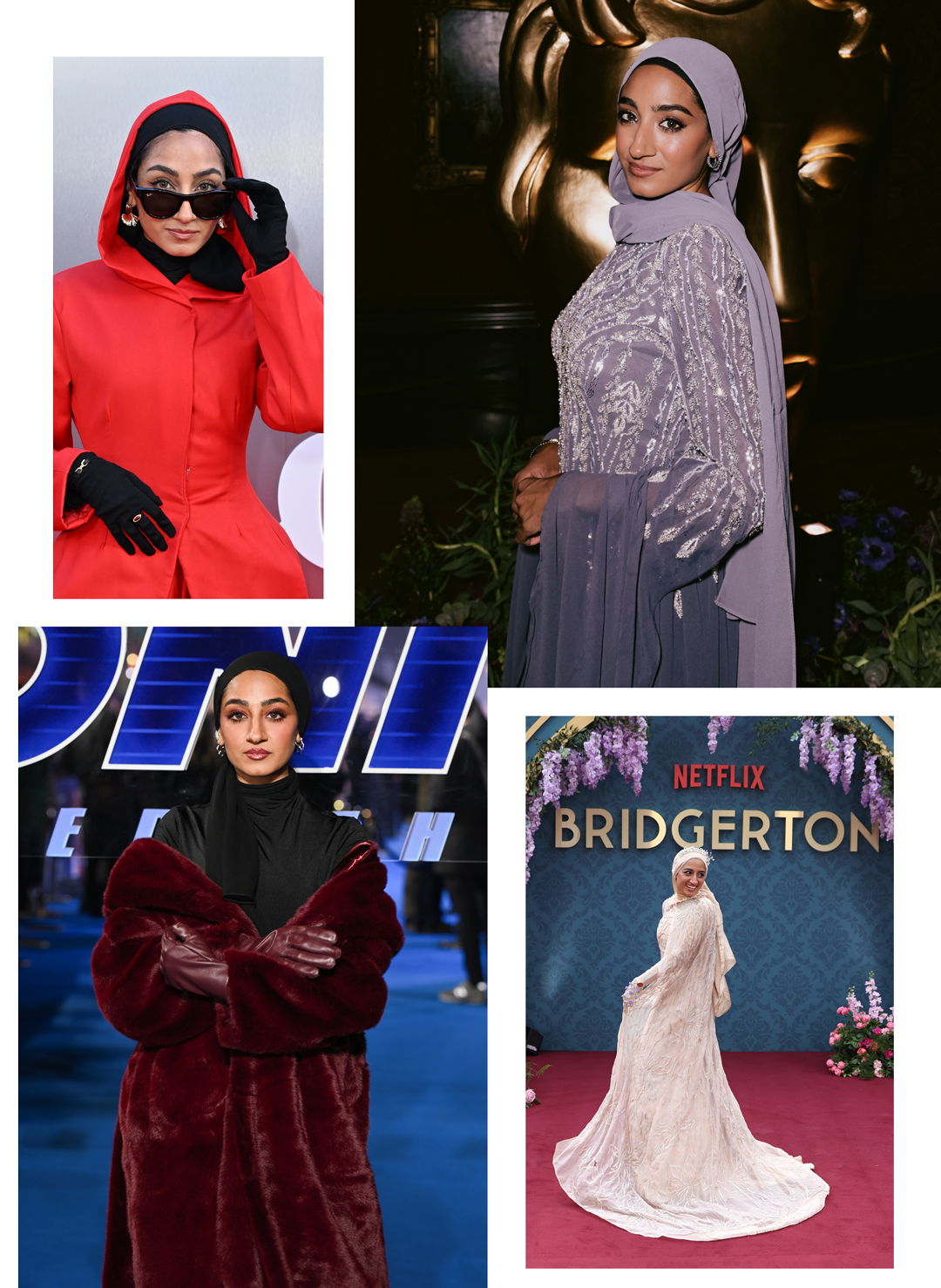 Zainab Jiwa compareceu à estreia europeia de 'O Diabo Veste Prada 2', da 20th Century Studios, à festa dos indicados ao BAFTA, à 3ª temporada de Bridgerton e a Sonic: O Filme 3.