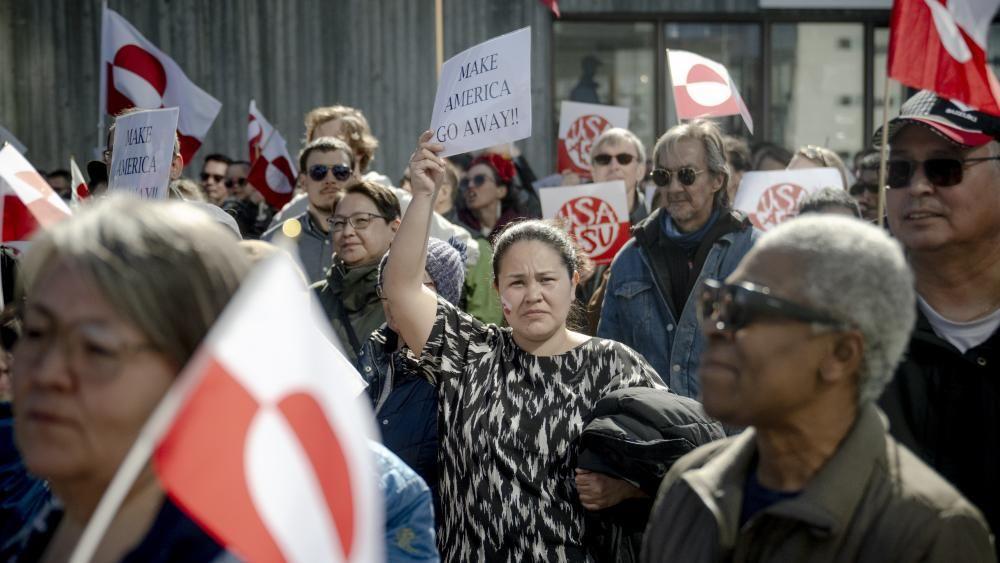 No means no: Greenlanders protest against Trump outside new US consulate
