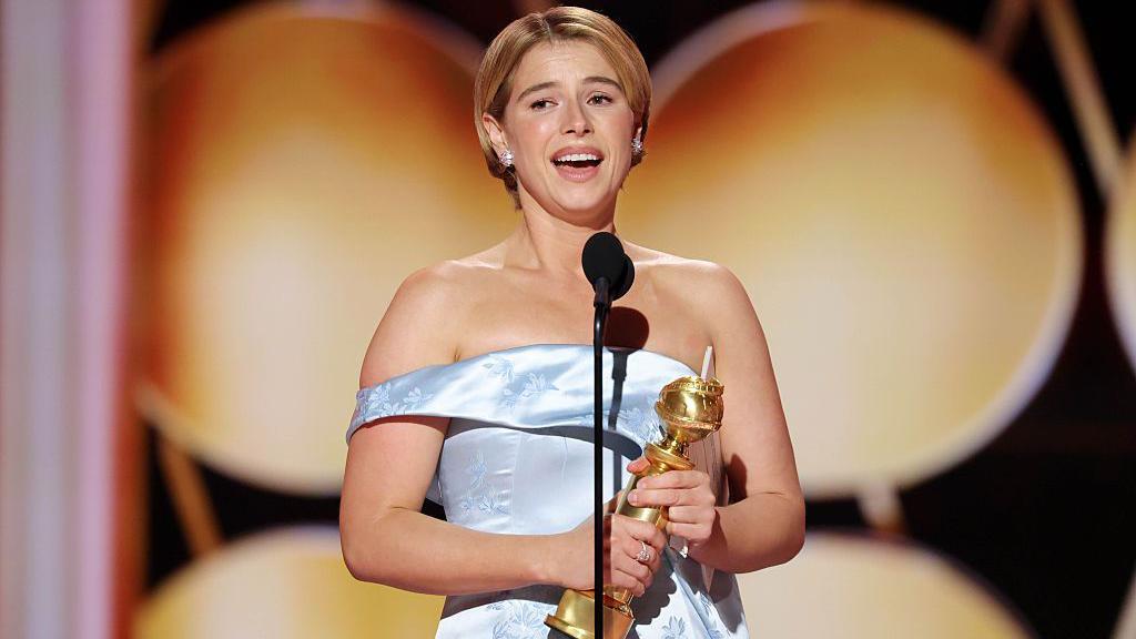 Jessie Buckley en la 83ª edición de los Globos de Oro, celebrada en The Beverly Hilton el 11 de enero de 2026 en Beverly Hills, California. (Foto de Rich Polk/2026GG/Penske Media vía Getty Images)