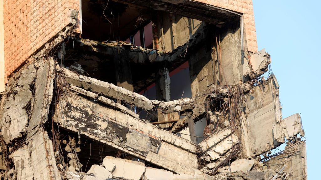 El antiguo edificio del ministerio de Defensa de Yugoslavia bombardeado.