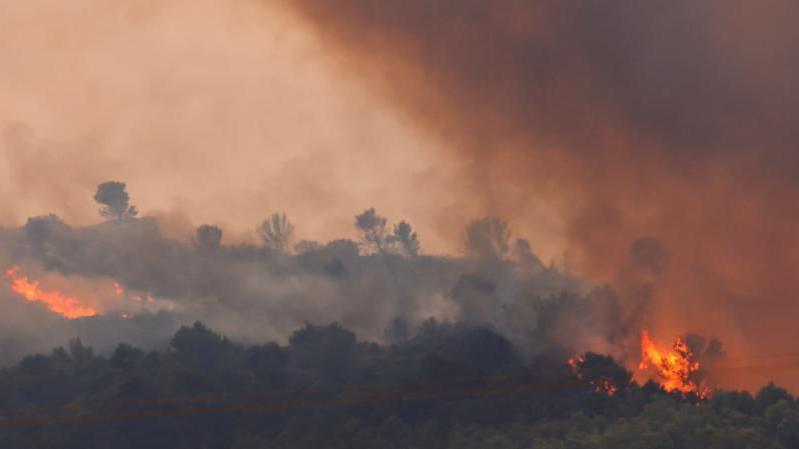 Šuma u plamenu u blizini mesta Narbon na jugu Francuske
