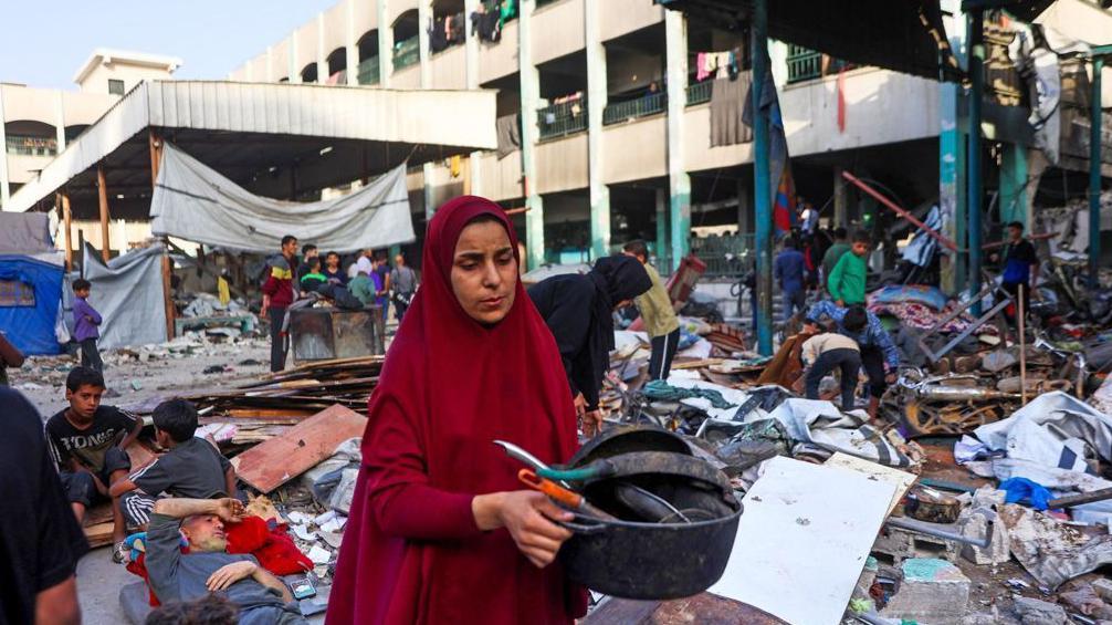 نازحون فلسطينيون