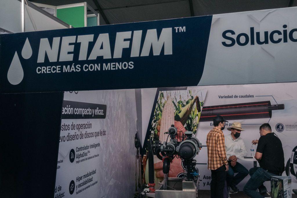 El stand de Netafim durante la Expo Agro Sinaloa en Culiacán, Sinaloa, México, el miércoles 16 de marzo de 2022.