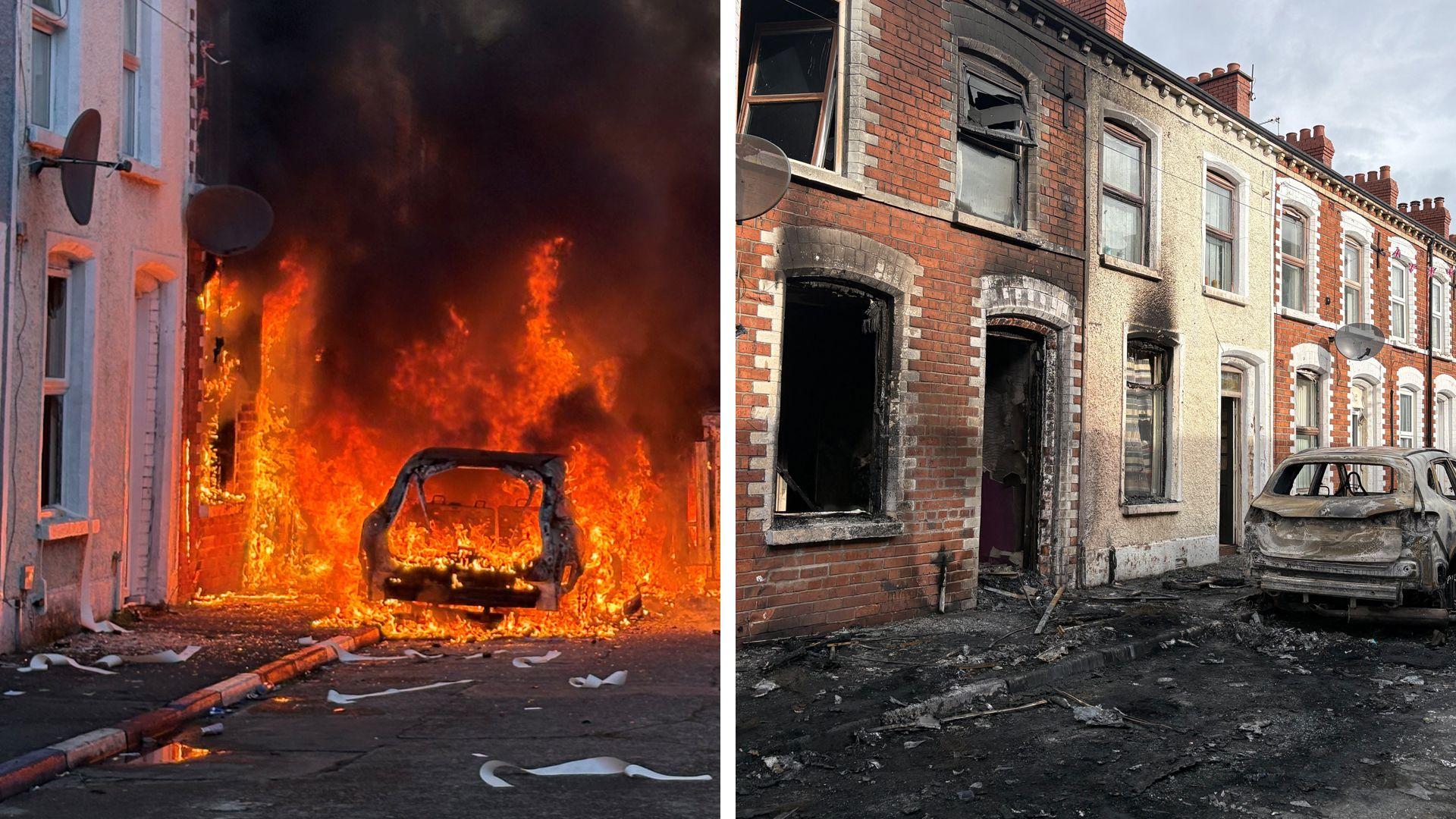 Homes set on fire in Belfast night of violence as MP says people targeted based on skin colour