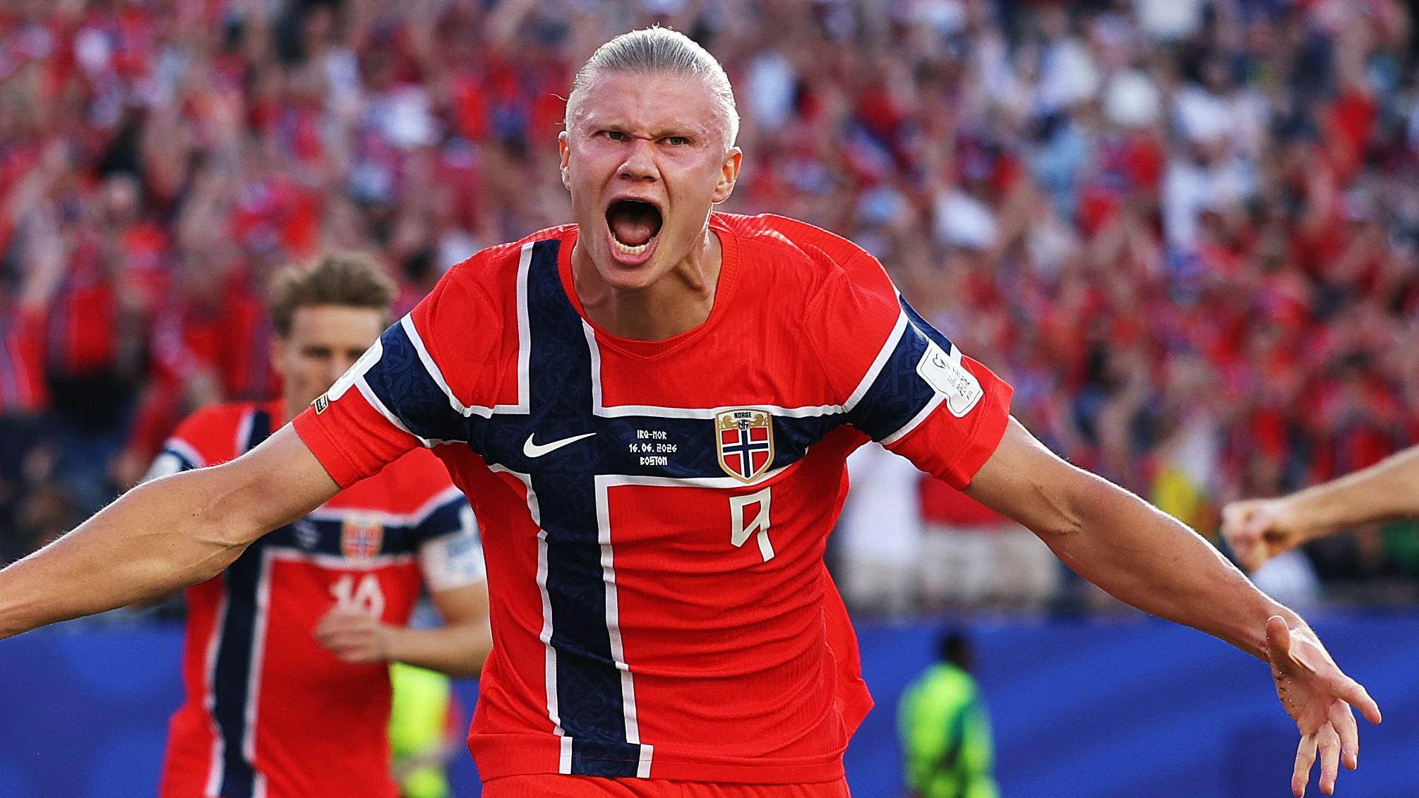 Watch as Norway lead Iraq through Haaland double on World Cup debut