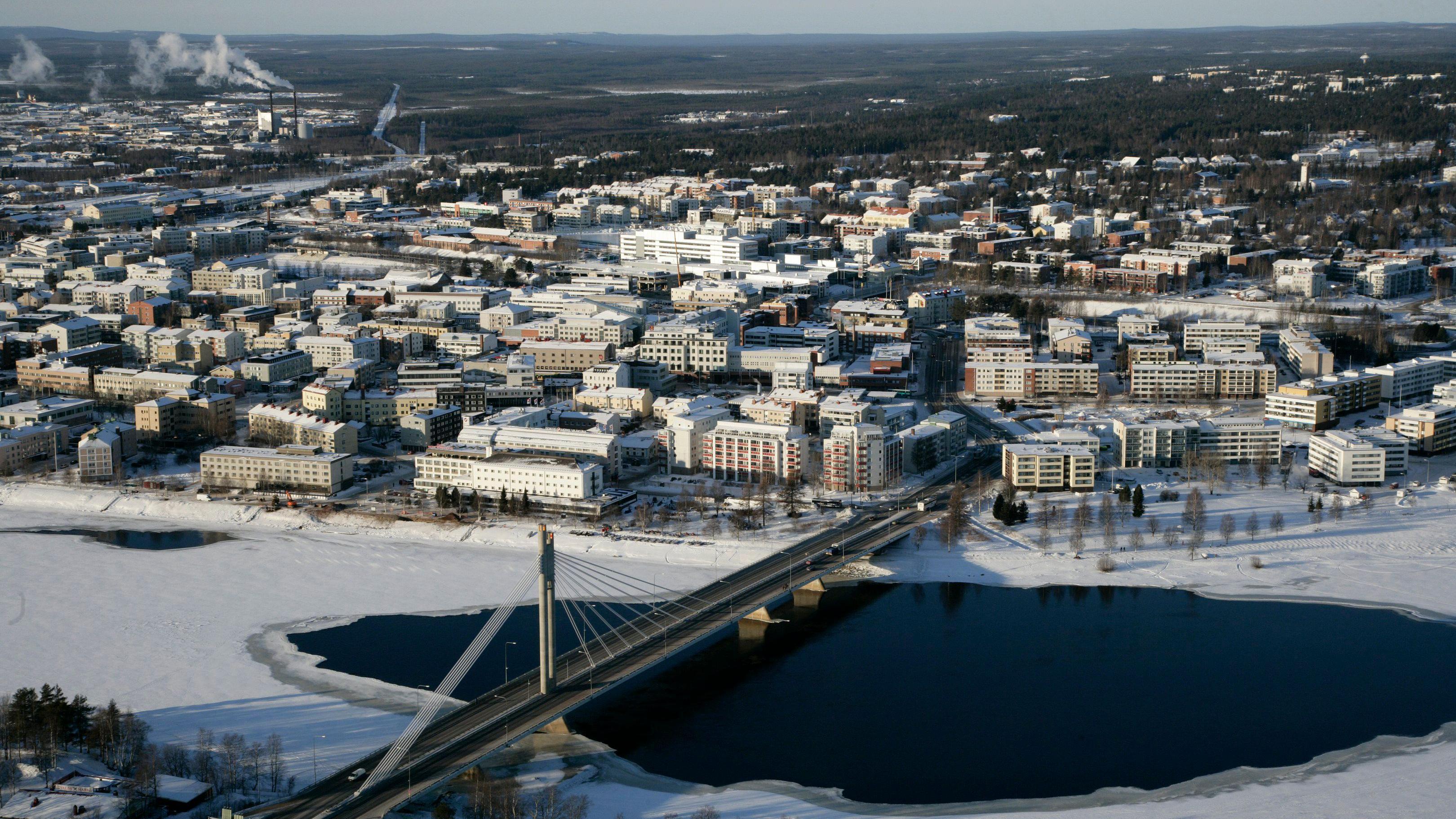 vista a&eacute;rea de Rovaniemi