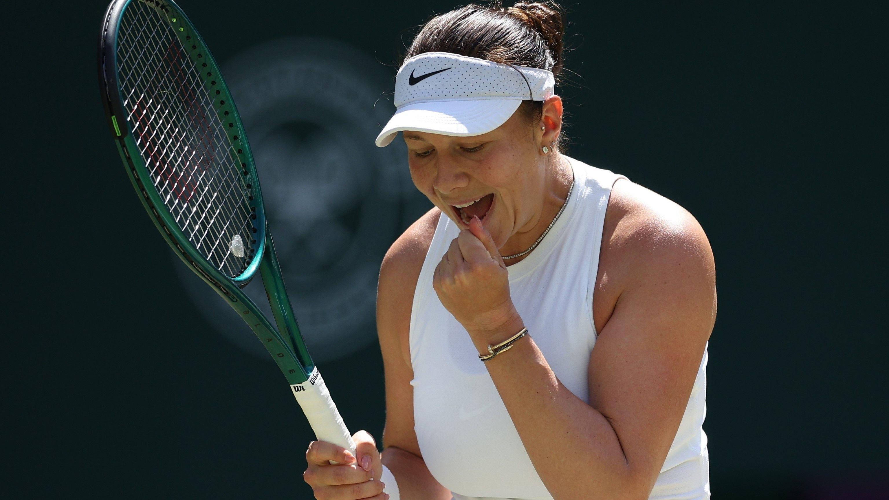 Wimbledon semi-finals: Anisimova takes first set against top seed Sabalenka