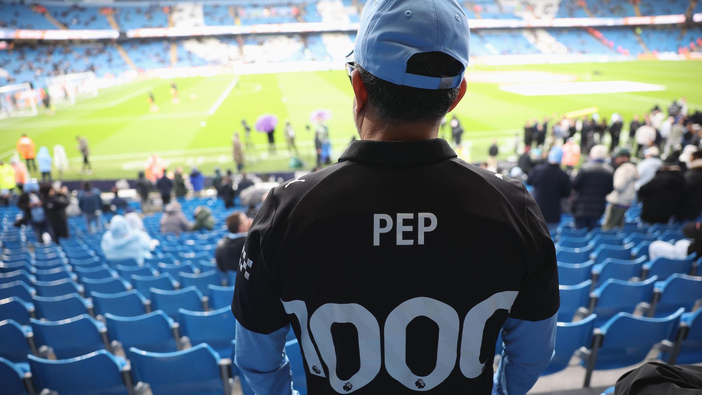 Navijač Sitija na stadionu Etihadu 