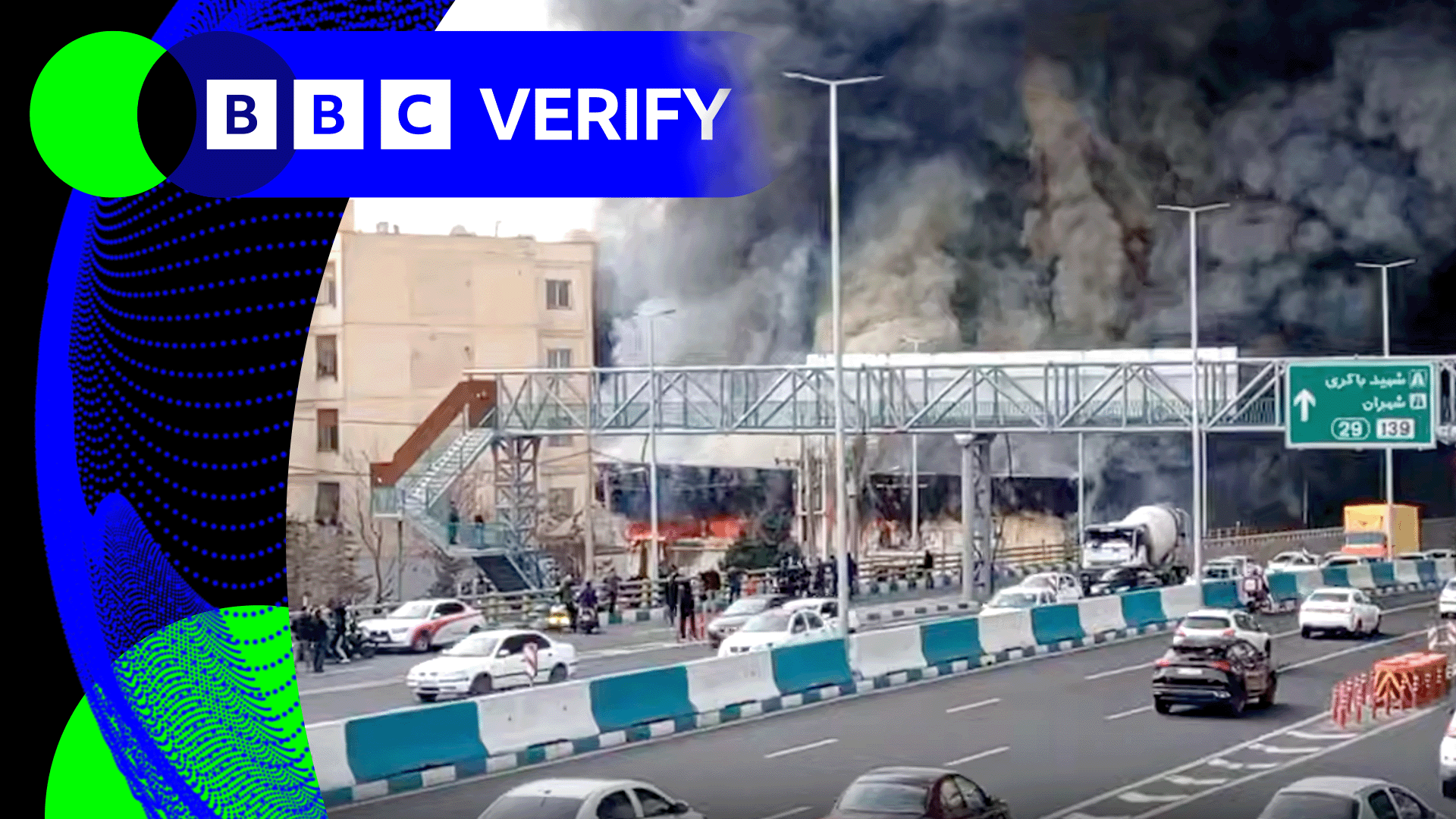 Verified videos show huge cloud of smoke from fire at market in Irans capital
