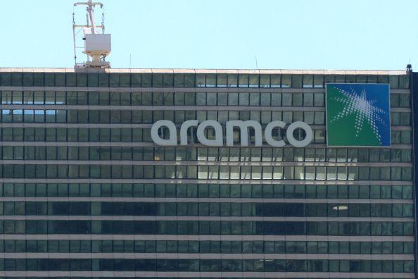 This picture shows Aramco tower in Riyad's King Abdullah Financial District (KAFD) on March 3, 2025.